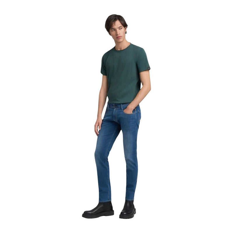 Replay Blue Cotton Skinny Jeans for Men