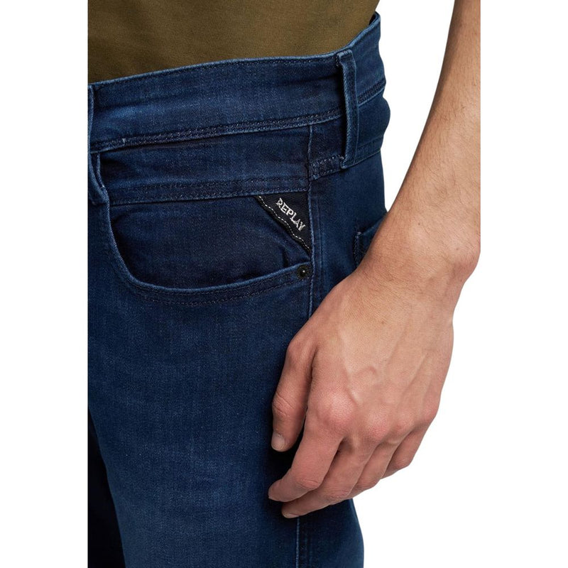 Replay M914 Blue Cotton Skinny Jeans for Men