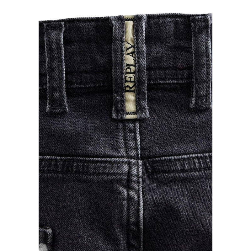 Replay TAPERED MA981Y Gray Cotton Bermuda Shorts for Men