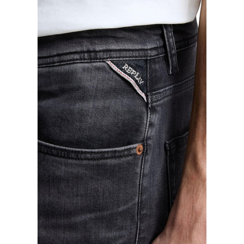 Replay TAPERED MA981Y Gray Cotton Bermuda Shorts for Men