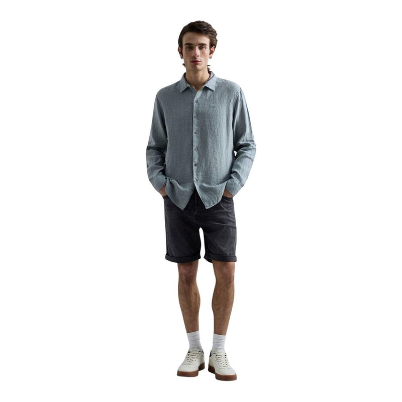 Replay TAPERED MA981Y Gray Cotton Bermuda Shorts for Men