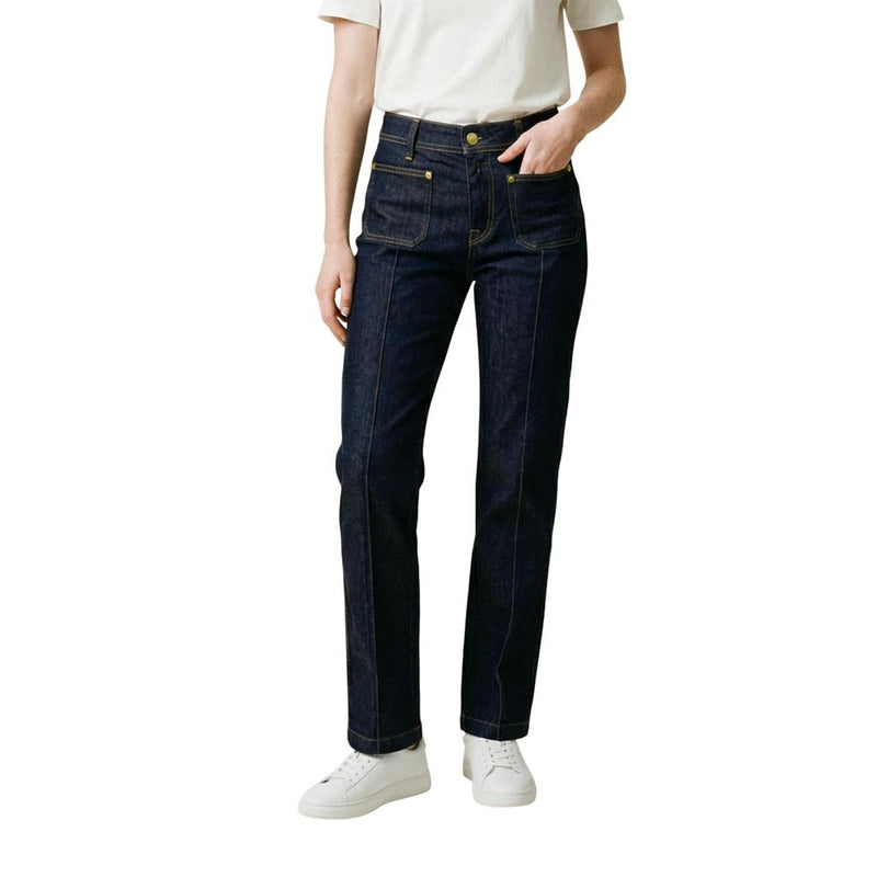 Replay Blue Cotton Mom Jeans - Comfortable and Stylish