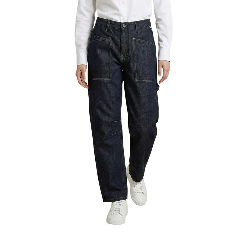 Replay Blue Cotton Mom Jeans for Women
