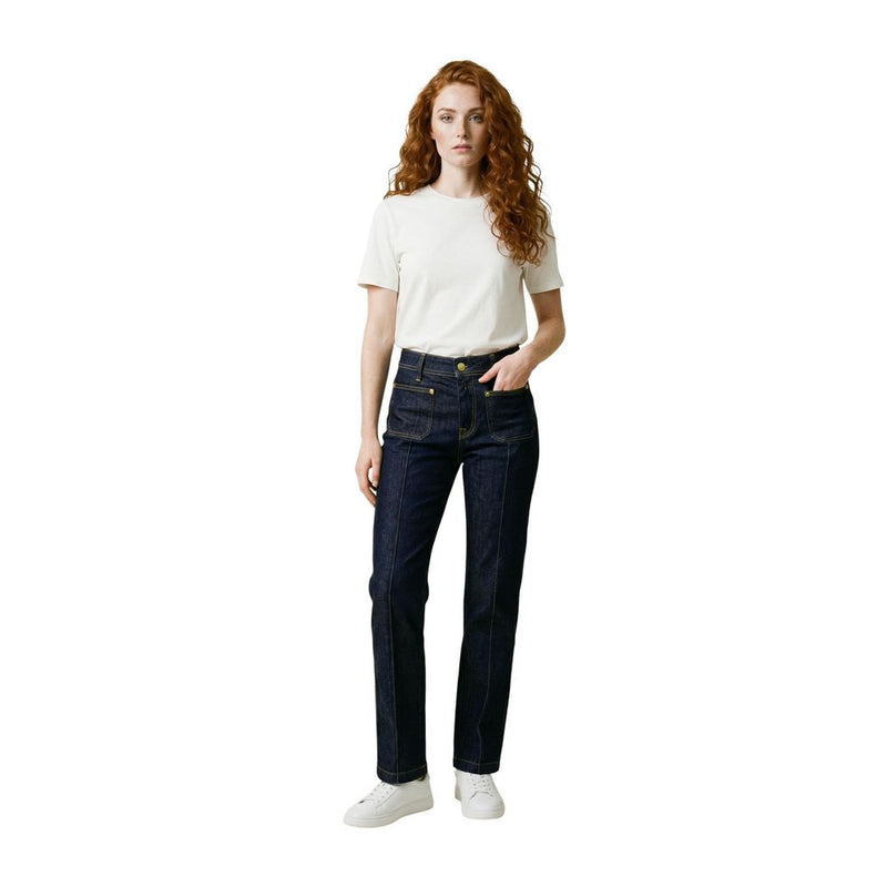 Replay Blue Cotton Mom Jeans - Comfortable and Stylish