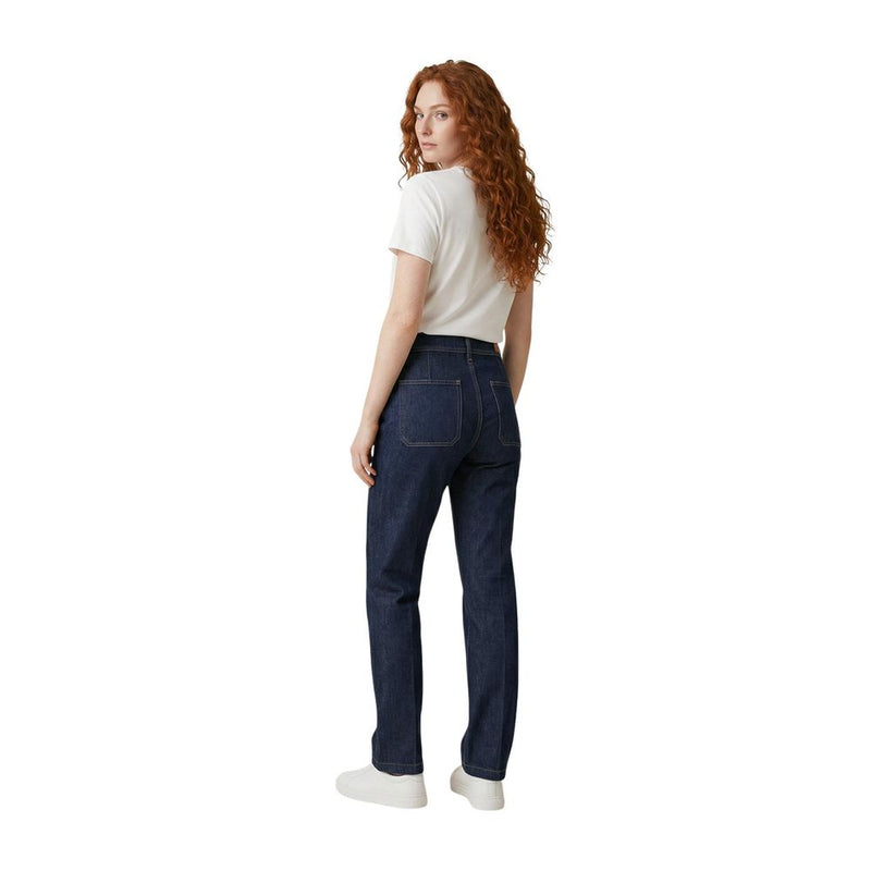 Replay Blue Cotton Mom Jeans - Comfortable and Stylish