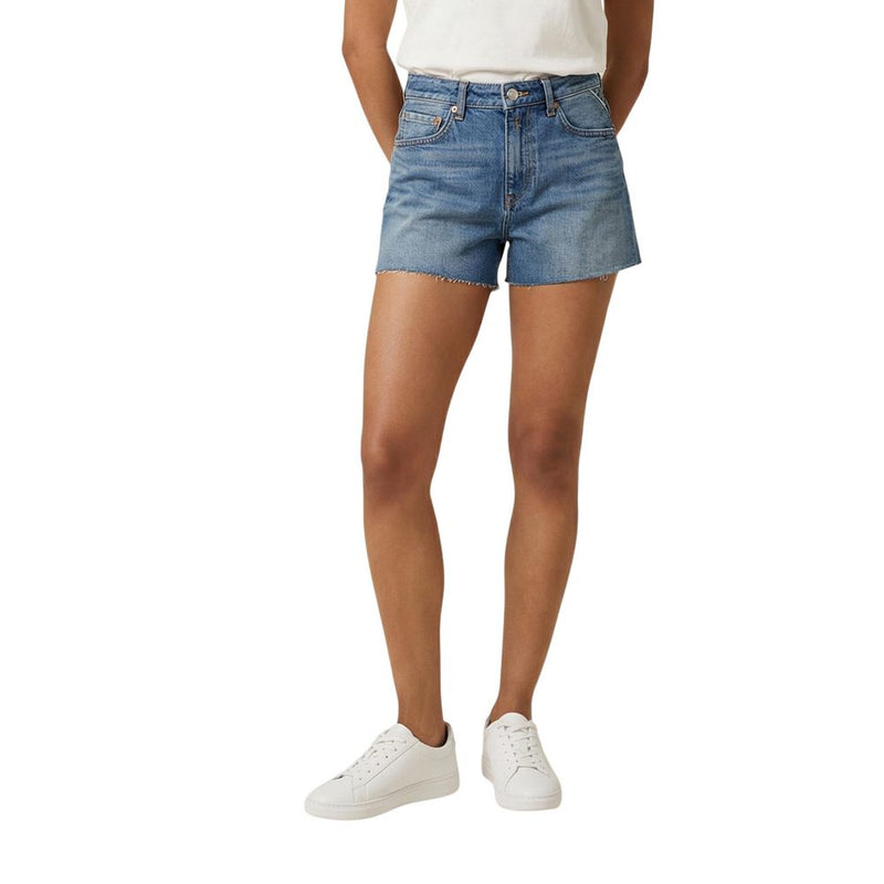 Replay STRAIGHT WA548 Women's Blue Cotton Shorts