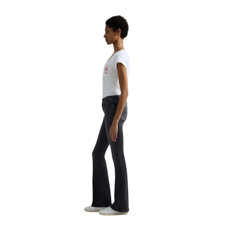 Replay Black Cotton Relaxed Fit Jeans for Women
