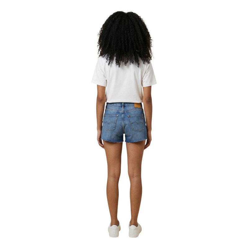 Replay STRAIGHT WA548 Women's Blue Cotton Shorts