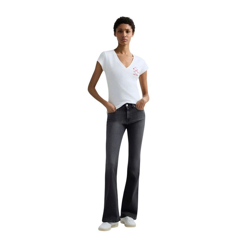 Replay Black Cotton Relaxed Fit Jeans for Women