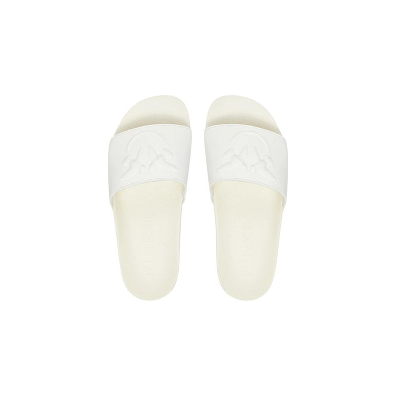 PINKO DILLY 01 SS0093 E027 White PVC Slippers for Women