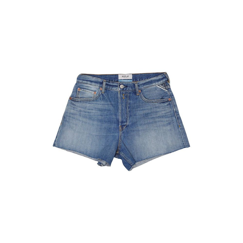 Replay STRAIGHT WA548 Women's Blue Cotton Shorts