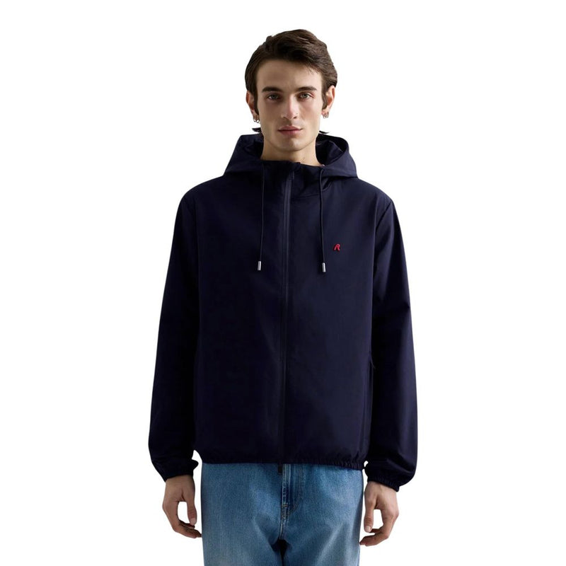 Replay Blue Polyester Shell Jacket for Men