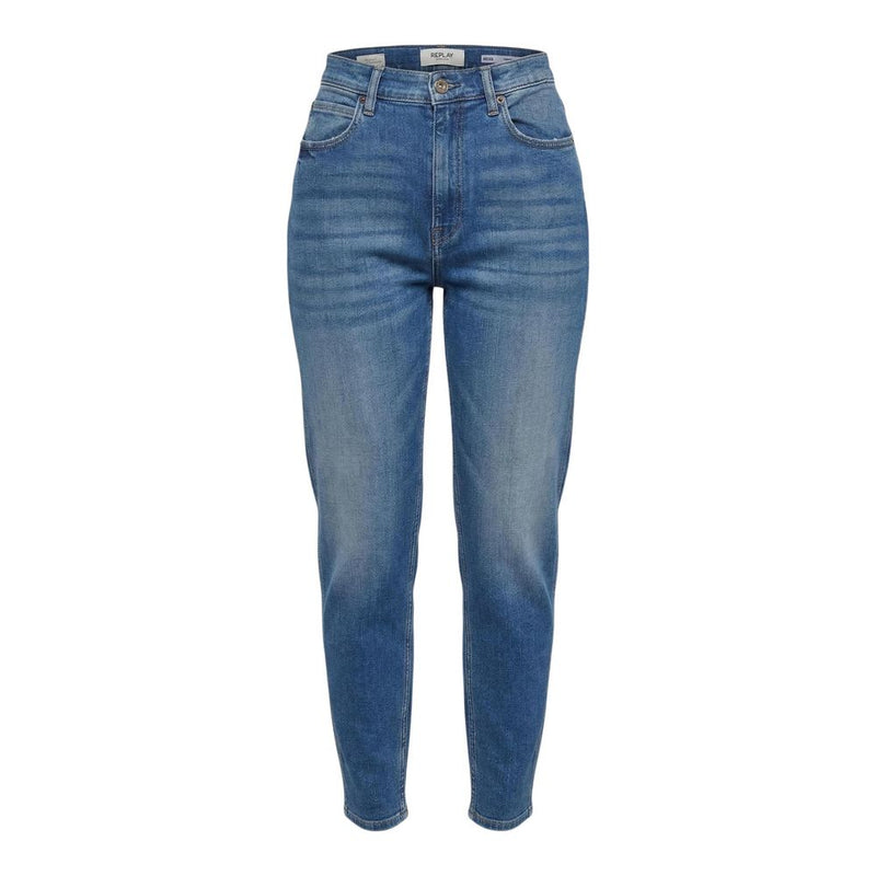 Replay WA471 Blue Cotton Relaxed Fit Jeans for Women