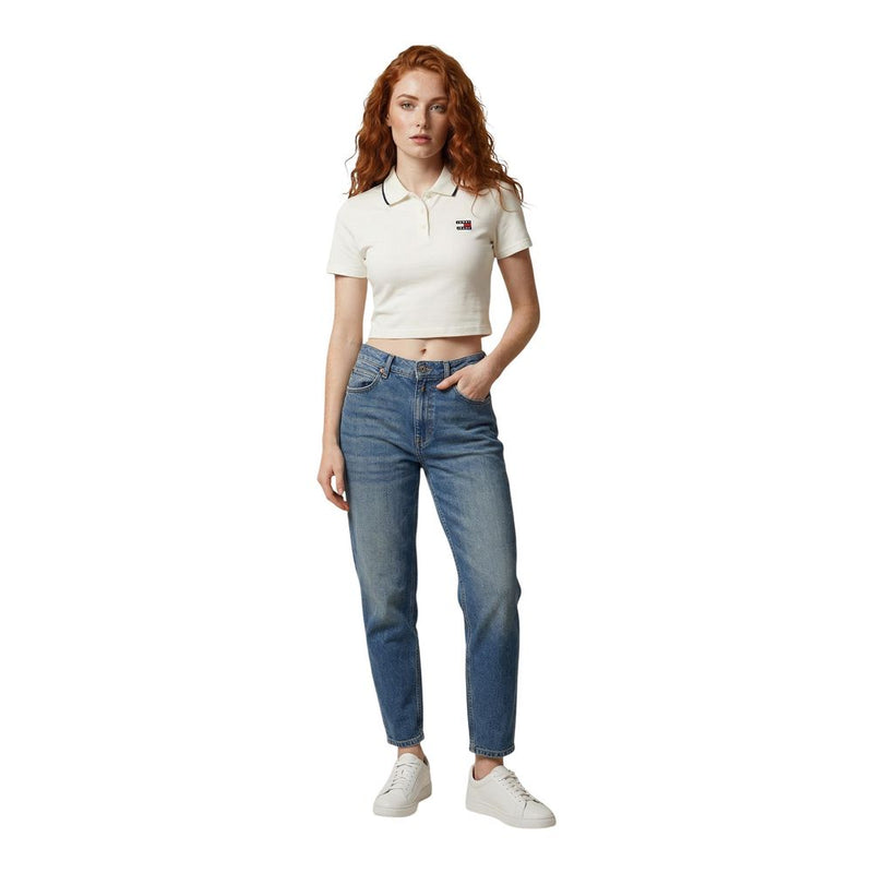 Replay WA471 Blue Cotton Relaxed Fit Jeans for Women