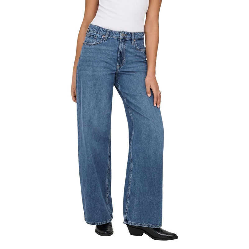 Only Blue Cotton Relaxed Fit Jeans for Women