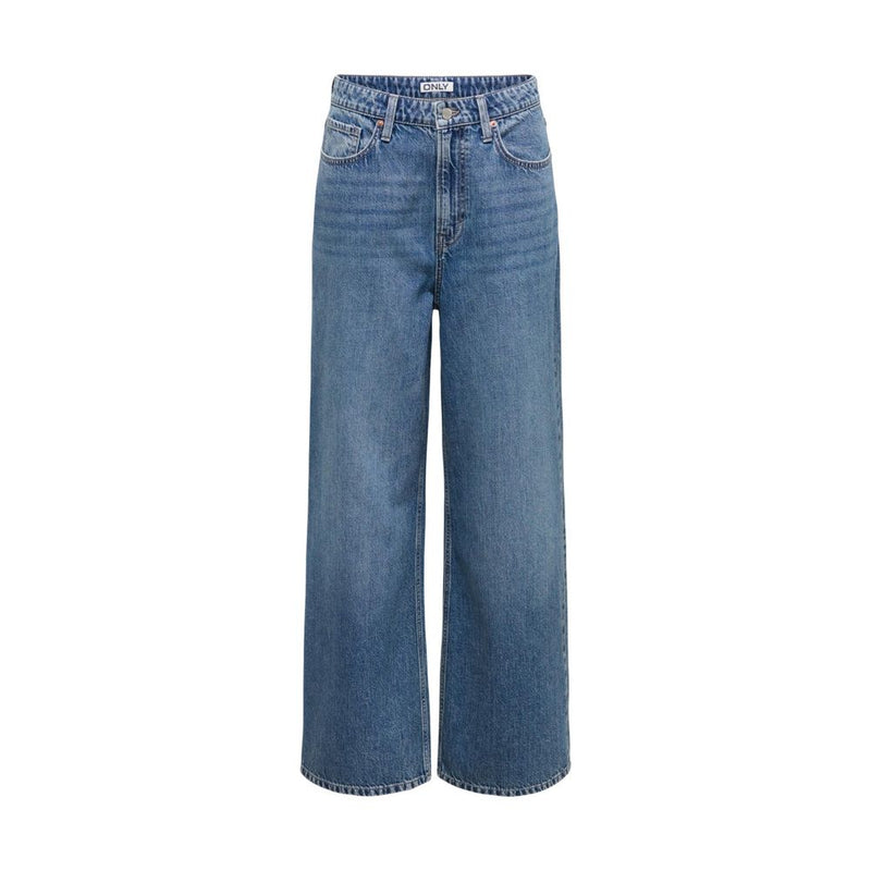 Only Blue Cotton Relaxed Fit Jeans for Women