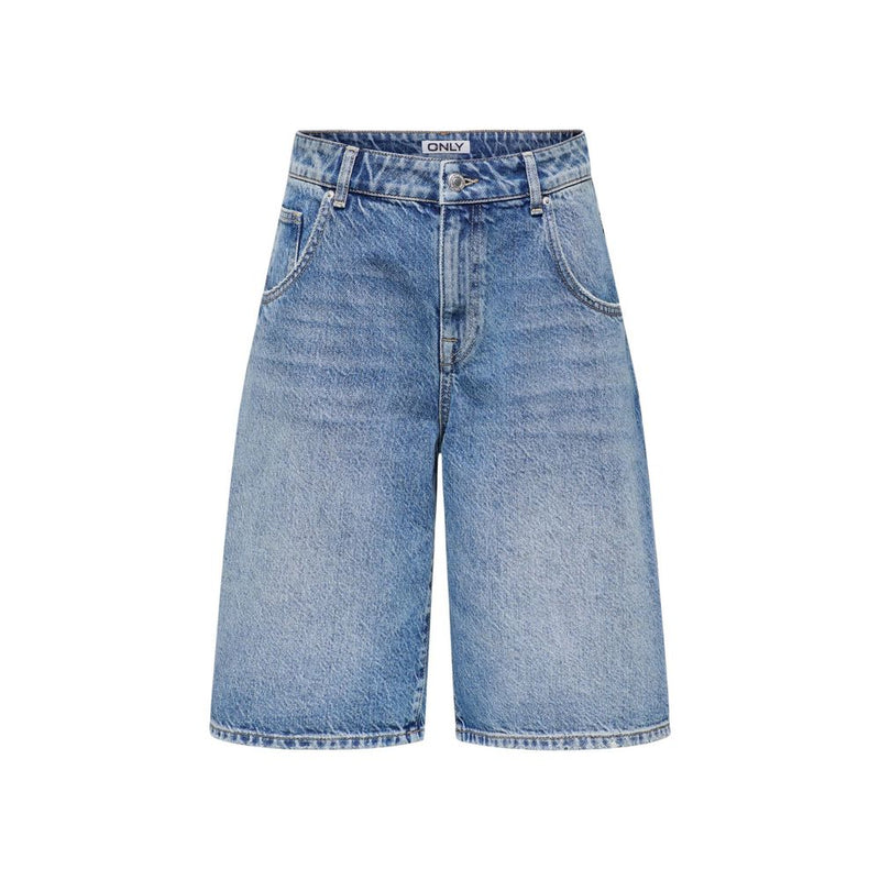 Only Onlmate Reg Baggy Long Shorts Dnm Noos - Blue Cotton Bermuda Shorts