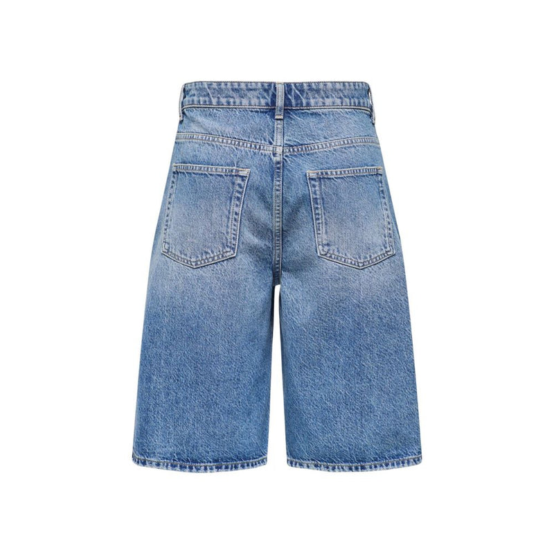 Only Onlmate Reg Baggy Long Shorts Dnm Noos - Blue Cotton Bermuda Shorts