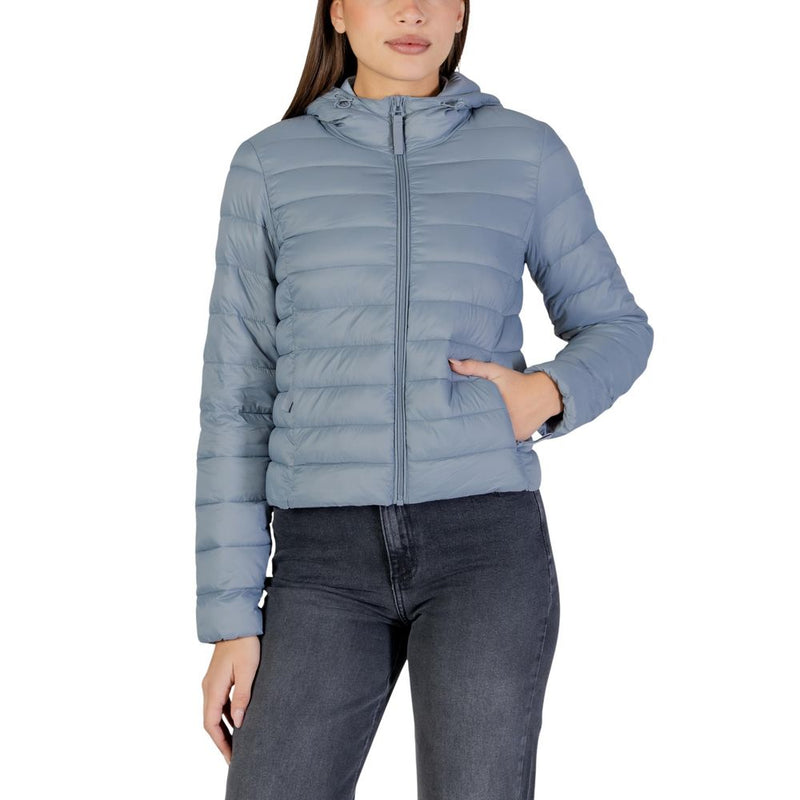Only ONLTAHIA LW Quilted Hood Jacket in Blue for Women