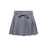 Only Gray Recycled Polyester Mini Skirt