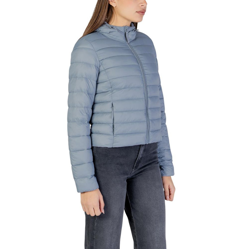 Only ONLTAHIA LW Quilted Hood Jacket in Blue for Women
