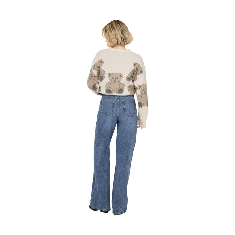 Only Blue Cotton Relaxed Fit Jeans for Women