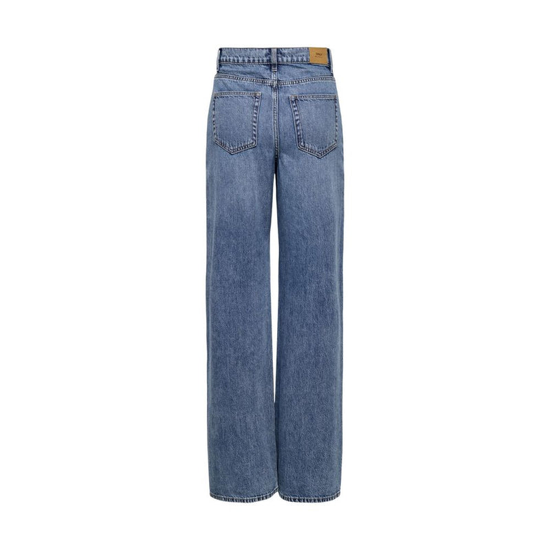 Only Blue Cotton Relaxed Fit Jeans for Women
