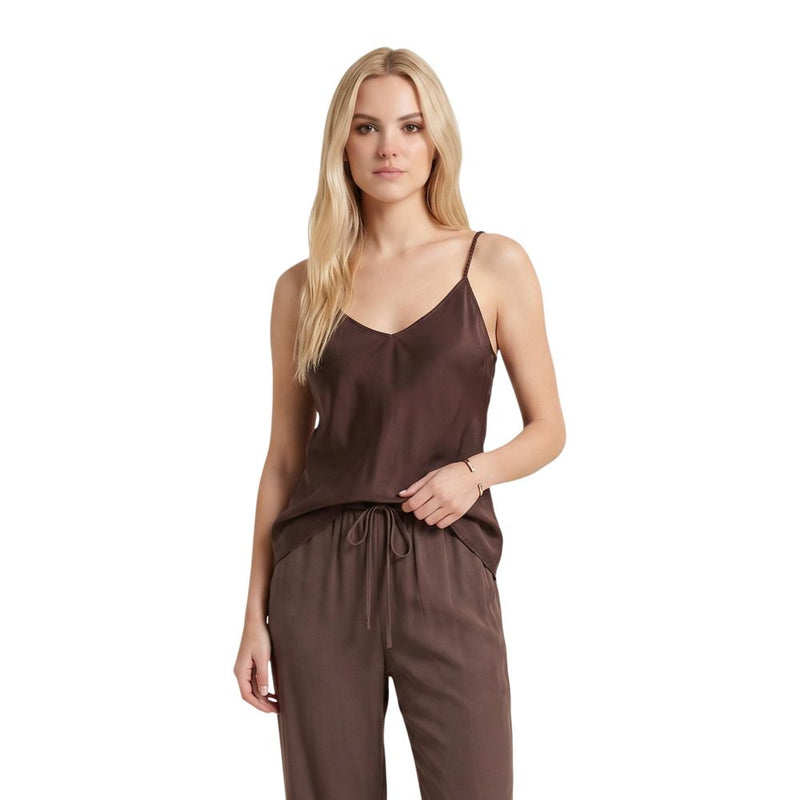 Only Onlmadeli Oaklyn Brown Viscose Top for Women