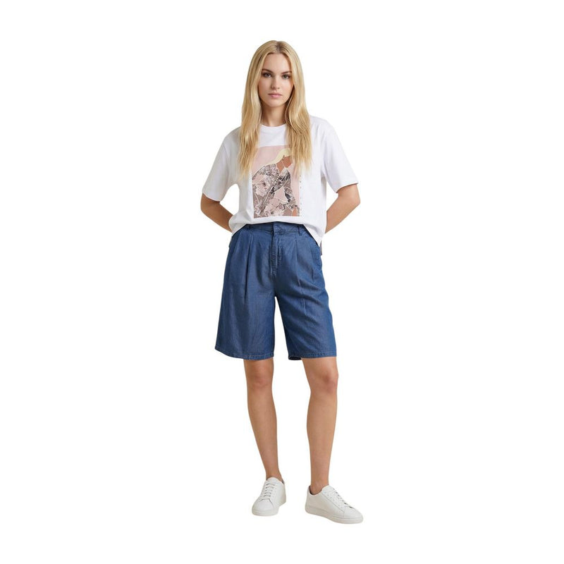 Only Onlsusan Cream Cotton T-Shirt for Women