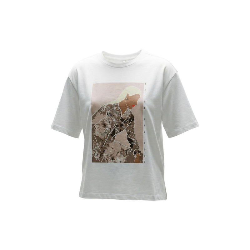 Only Onlsusan Cream Cotton T-Shirt for Women