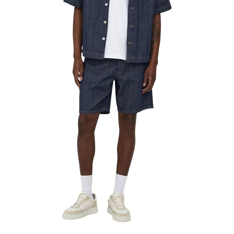 Only & Sons Onsfade Loose Blue Cotton Bermuda Shorts