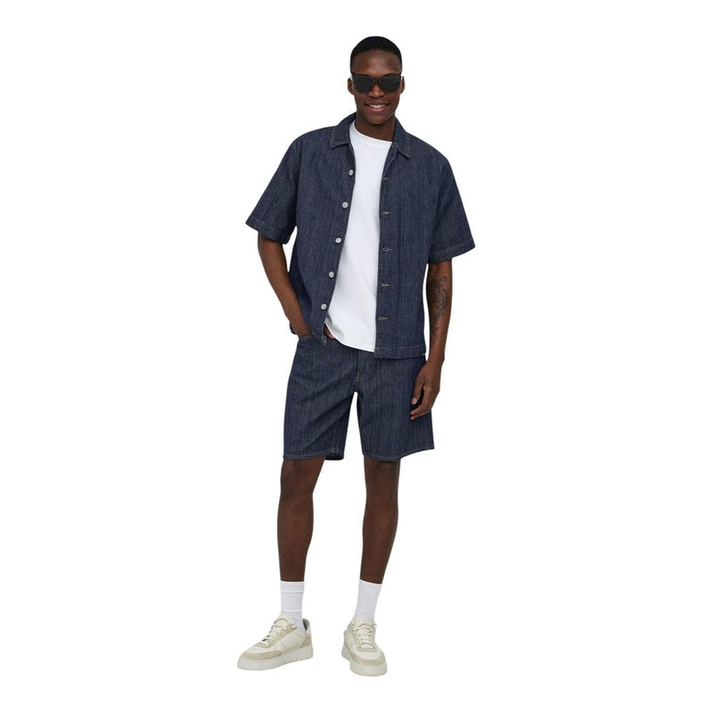 Only & Sons Onsfade Loose Blue Cotton Bermuda Shorts