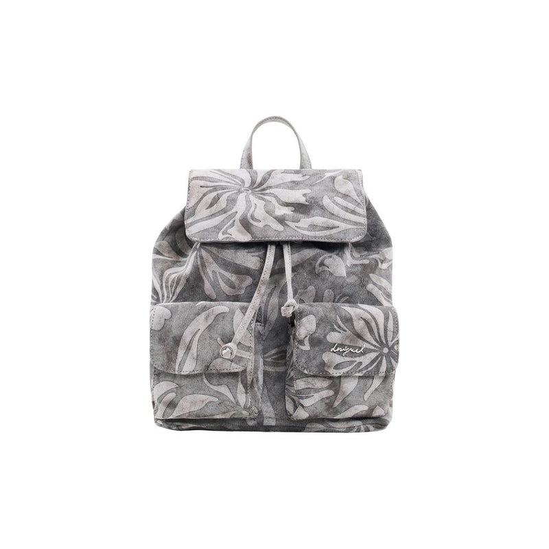 Desigual Gray Cotton Backpack - BACK_OBSIDIAN 26SAKP16