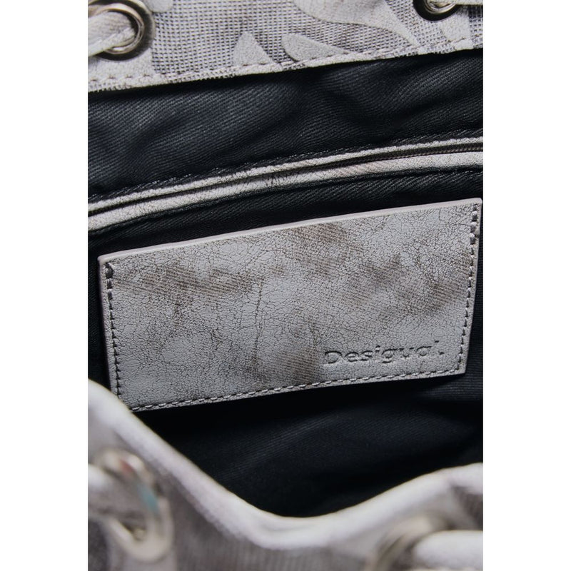 Desigual Gray Cotton Backpack - BACK_OBSIDIAN 26SAKP16
