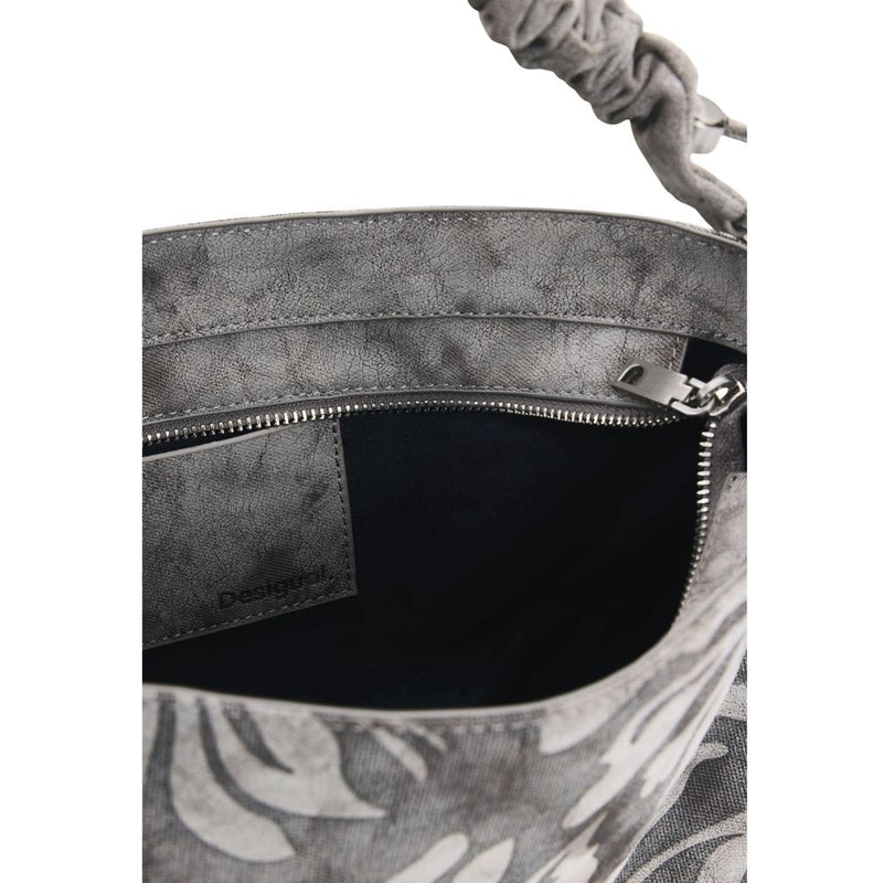 Desigual Gray Cotton Handbag - BAG_OBSIDIAN LEIRIA