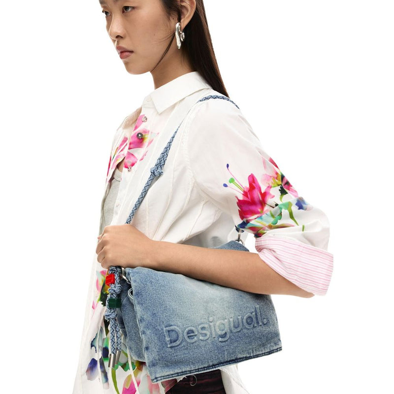Desigual BAG_HALF LOGO V 26SAXD28 Blue Handbag for Women