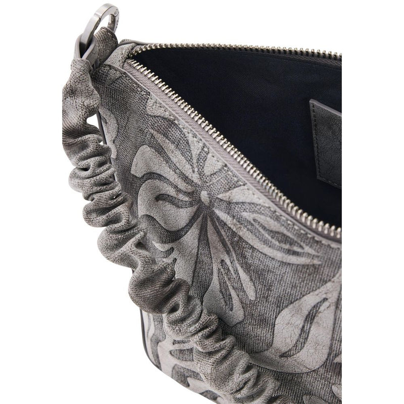 Desigual BAG_OBSIDIAN Gray Cotton Handbag for Women