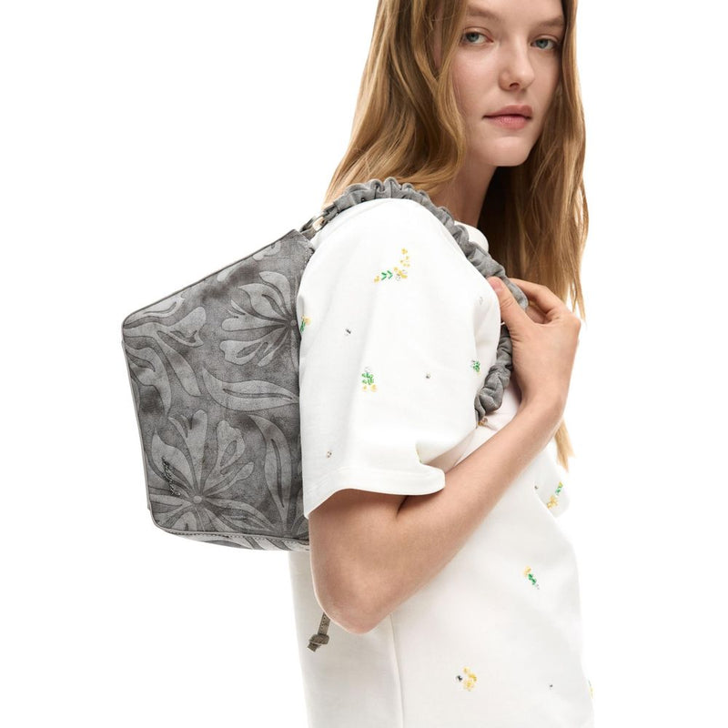 Desigual BAG_OBSIDIAN Gray Cotton Handbag for Women