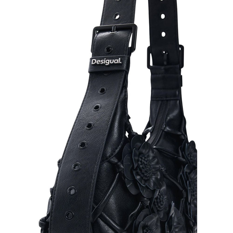 Desigual BAG_IRIDIO MARGOT MINI Black Cotton Handbag
