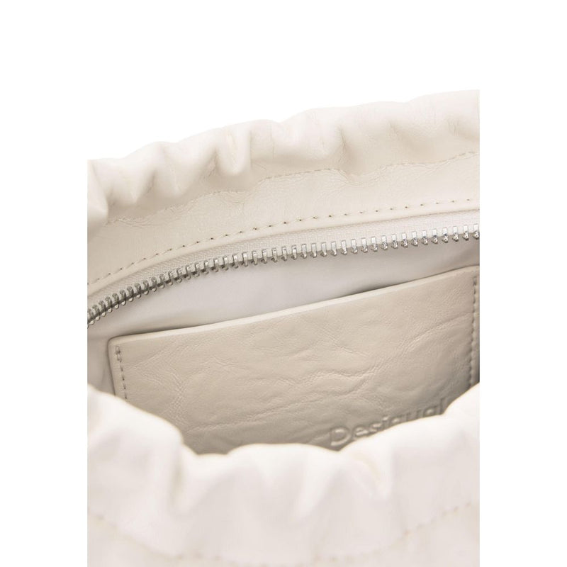 Desigual MONE_HALF LOGO WAVE Beige Handbag for Women