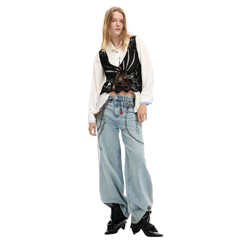 Desigual CAM_LIRIO White Cotton Blouse for Women