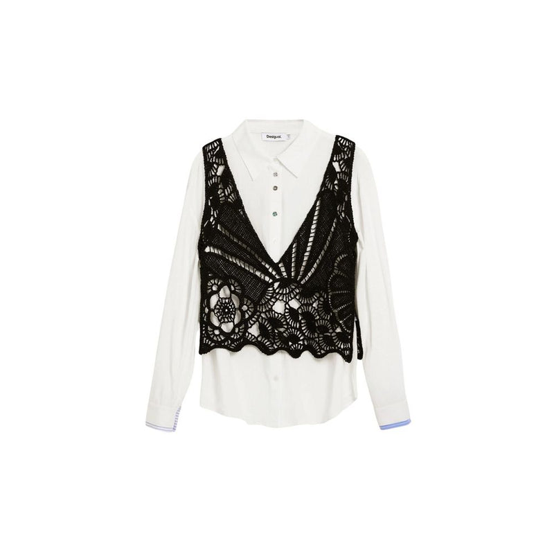 Desigual CAM_LIRIO White Cotton Blouse for Women