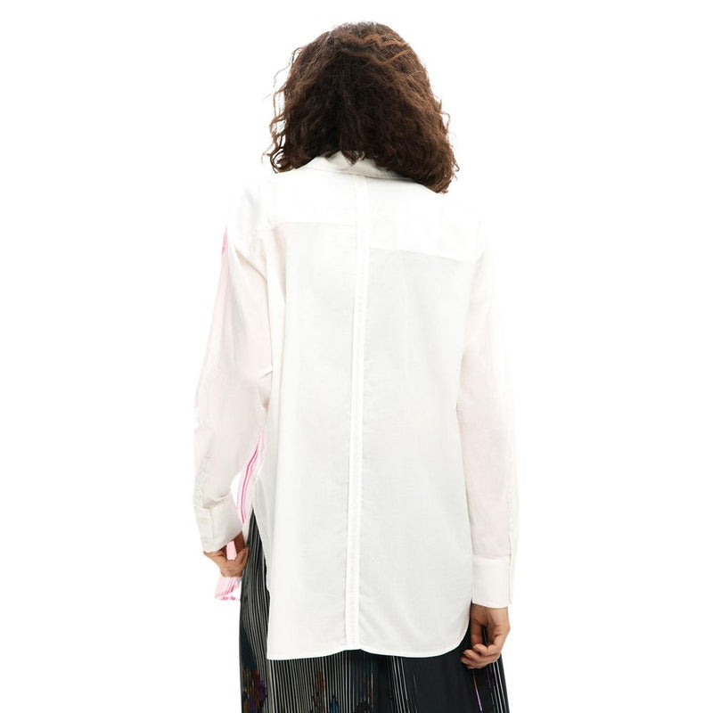 Desigual CAM_GLOSS Women's White Cotton Blouse