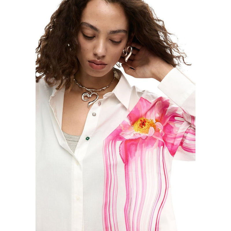 Desigual CAM_GLOSS Women's White Cotton Blouse
