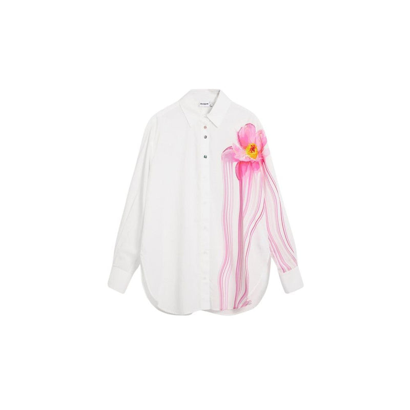 Desigual CAM_GLOSS Women's White Cotton Blouse