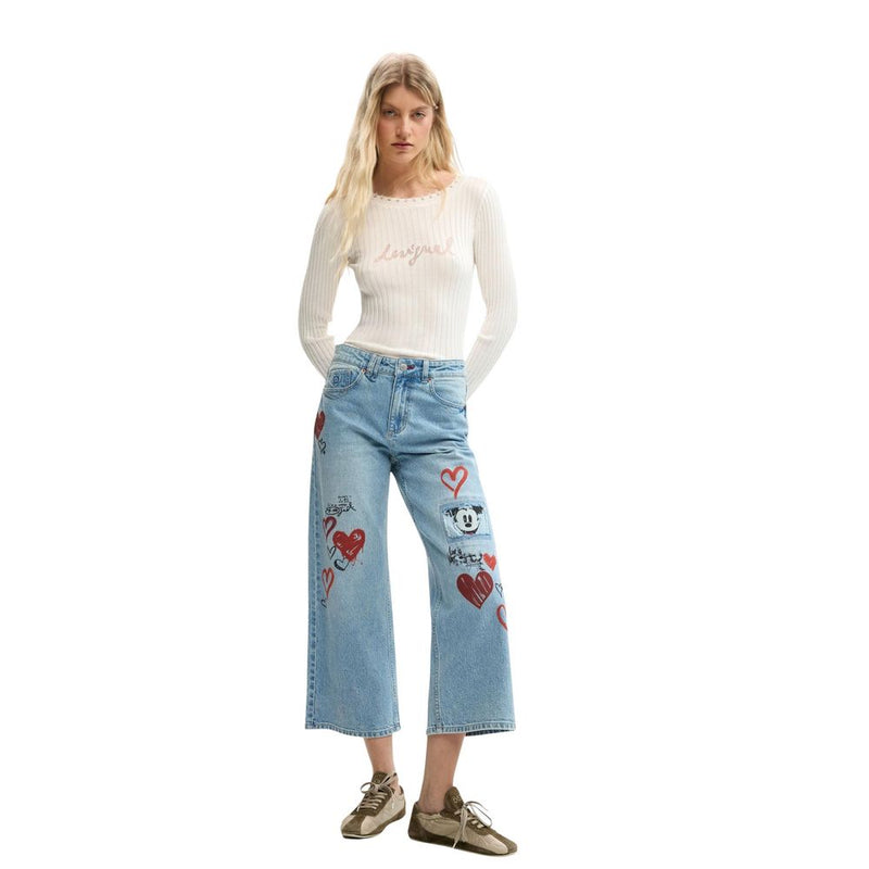 Desigual Blue Cotton Mom Jeans HERRY_ 26SWDD16 for Women