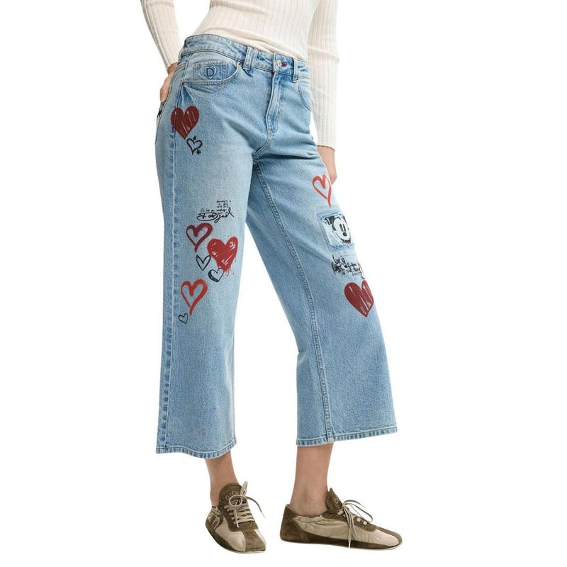 Desigual Blue Cotton Mom Jeans HERRY_ 26SWDD16 for Women