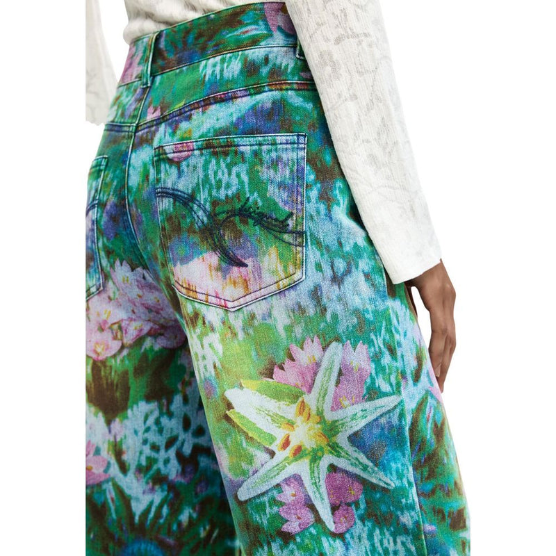 Desigual Blue Cotton Mom Jeans - Stylish & Comfortable Fit