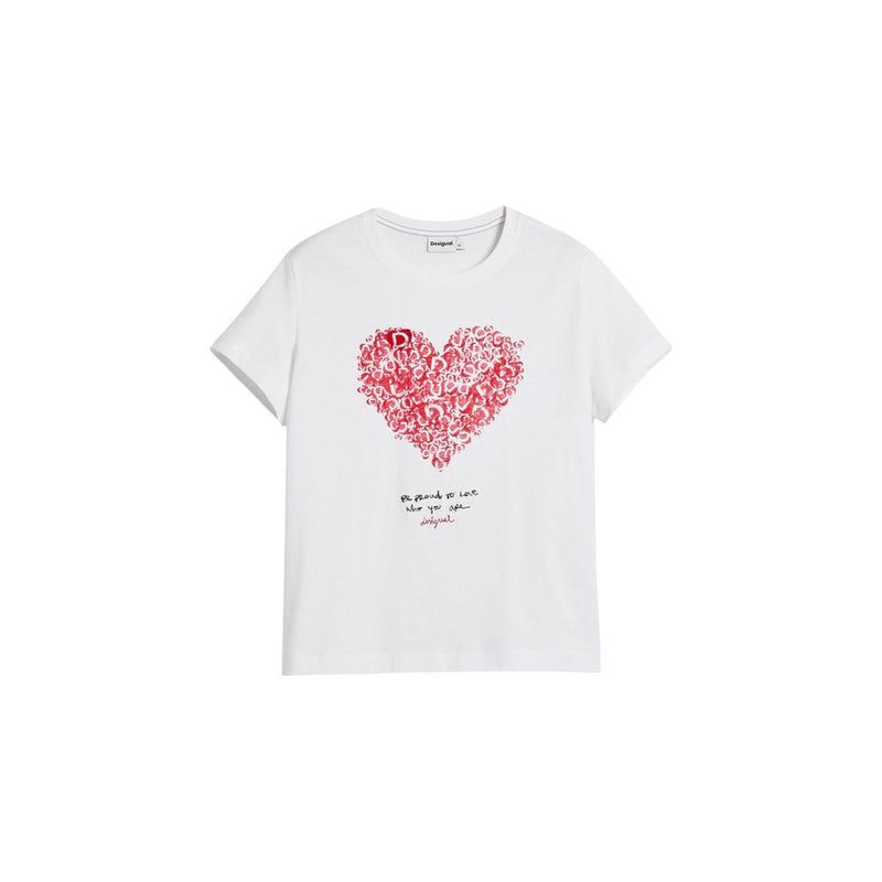 Desigual TS_COR 26SWTK06 T-shirt en Coton Blanc pour Femme