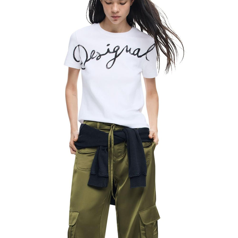 Desigual TS_FLORENCIA Women's White Cotton T-Shirt